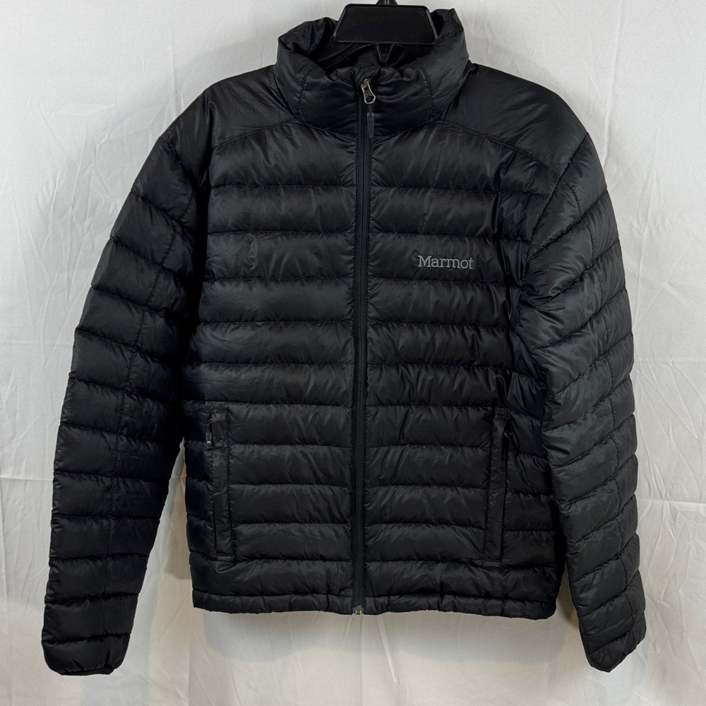 Marmot Azos Men's Down Lightweight Outwear Puffer Winter Black Jacket Size S - Picture 2 of 14